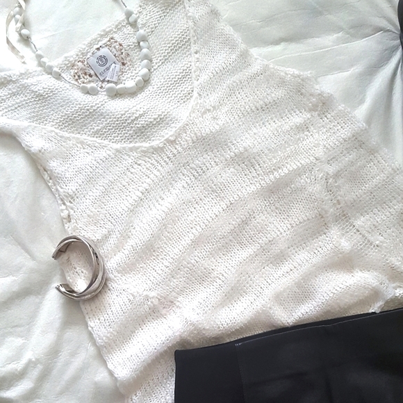 🔖Element☆Boho Fishnet Spring/Summer Knit Top - Picture 3 of 8